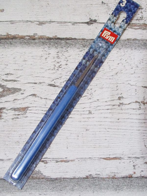 Häkelnadel Stärke 3,0 von Prym (silber-blau)