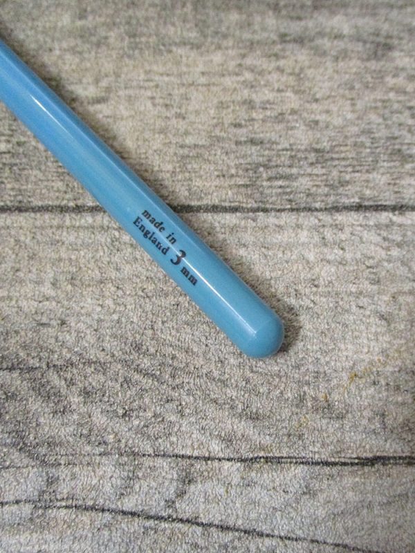 Häkelnadel "made in England" Stärke 3,0 (grau-blau) – Bild 4