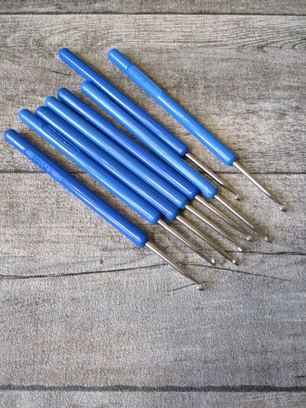 Häkelnadel Stärke 3,0 von Prym (silber-blau)
