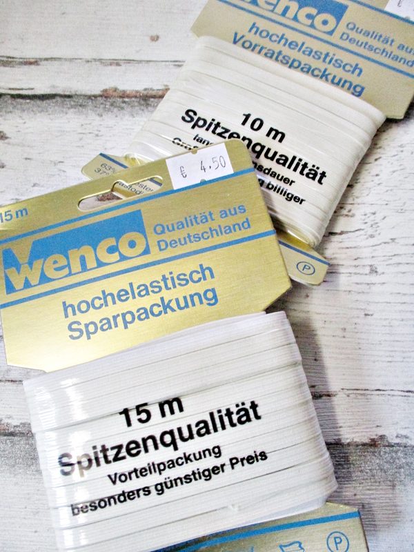 Gummiband 5mm 15 m Vorteilspack weiß kochfest Wenco - Woolnerd