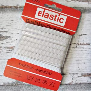Gummiband 7mm 10 m kochfest weiß Elastic - Woolnerd