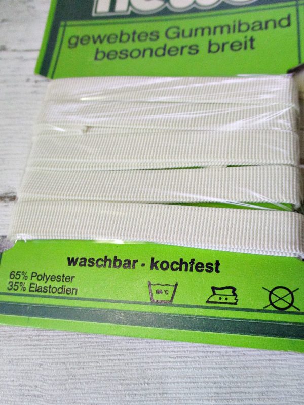 gewebtes Gummiband breit waschbar kochfest NEWO 1cm 2 m - Woolnerd