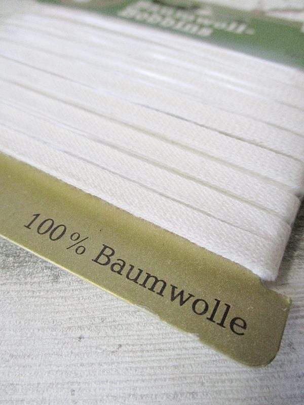 Baumwoll-Bobbins GOLF weiß Baumwolle 5mm - Woolnerd