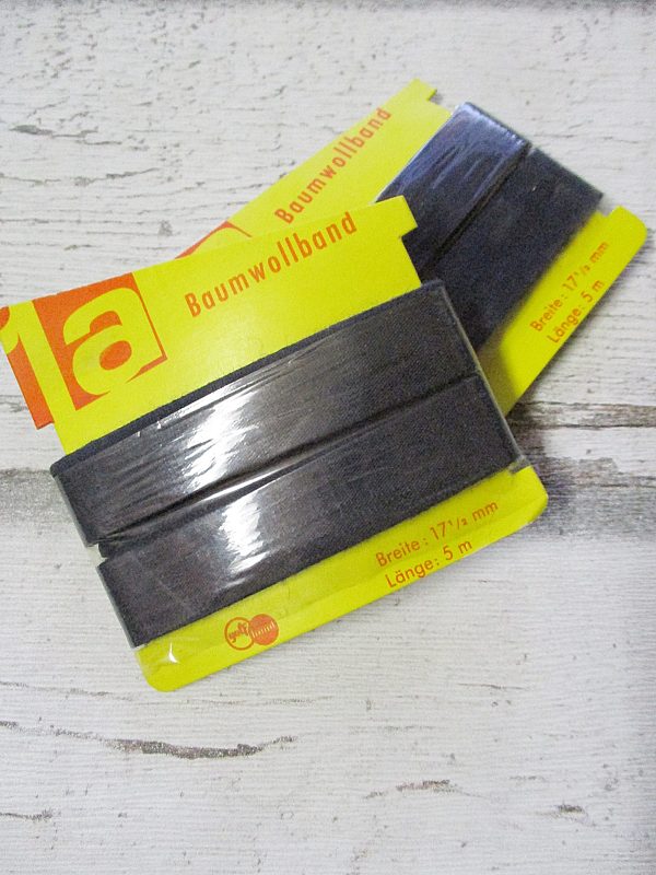 Baumwollband Haushaltsband golfband Baumwolle dunkelblau 17,5mm 5m - Woolnerd