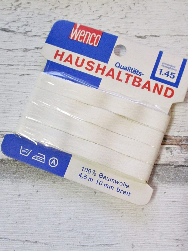 Haushaltsband Wenco-rot-blau weiß Baumwolle 10mm 450m - Woolnerd