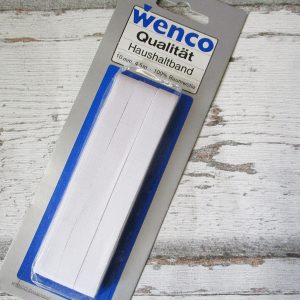 Haushaltsband Wenco weiß Baumwolle 10mm 4,5m - Woolnerd