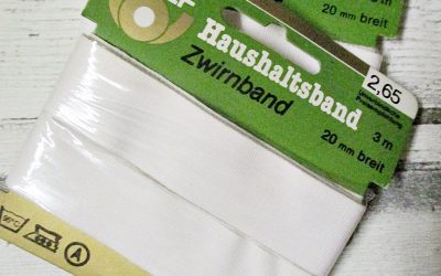 Haushaltsband Zwirnband GOLF Baumwolle weiß 20mm - Woolnerd