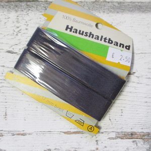 Haushaltsband von Binderband dunkelblau Baumwolle 17mm - Woolnerd