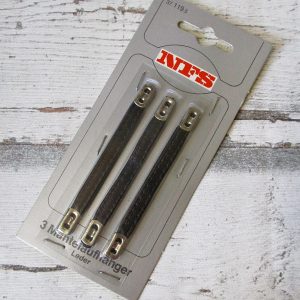 Mantelaufhänger NFS schwarzbraun Leder Metall - Woolnerd