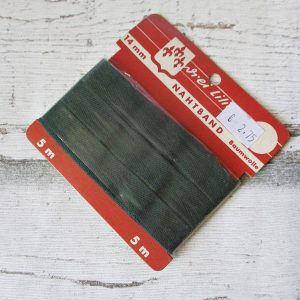 Nahtband Baumwolle dunkelgrün 14mm 5m - Woolnerd