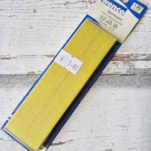 Nahtband Wenco Baumwolle 14mm 5m gelb - Woolnerd