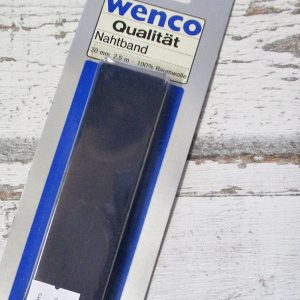 Nahtband Wenco dunkelblau Baumwolle 30mm 250cm - Woolnerd