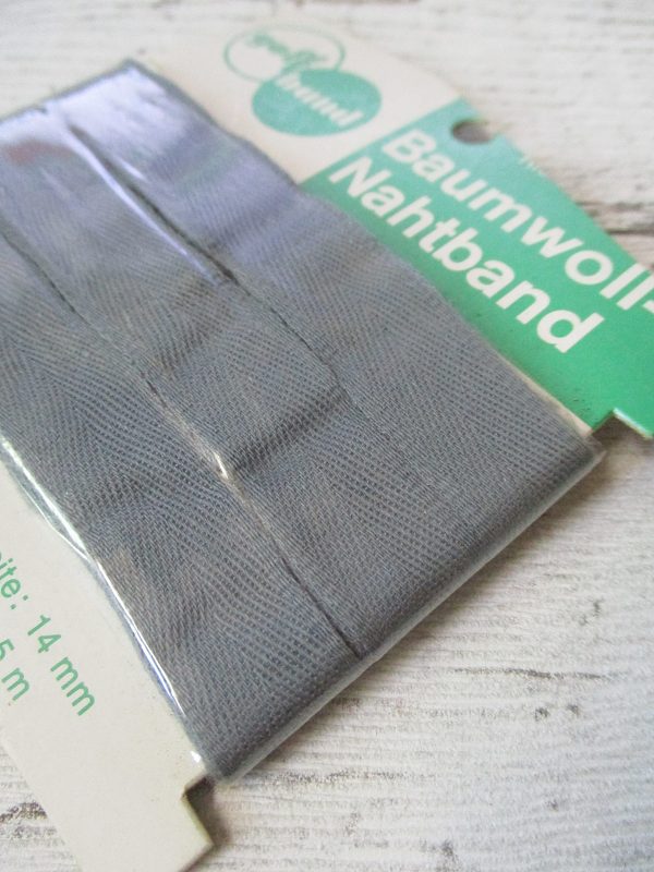 Nahtband golfband grau Baumwolle 14mm 5m - Woolnerd