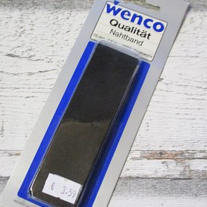 Nahtband schwarz Wenco Baumwolle 30mm - Woolnerd