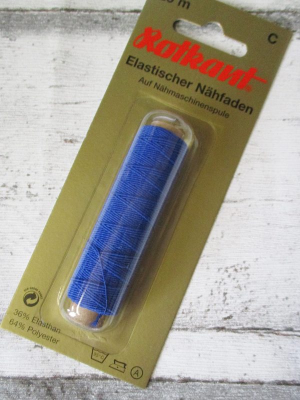 Nähgummi blau Rotkant - Woolnerd