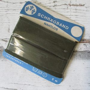 Schrägband Baumwolle graugrün Indanthren 25mm 5m - Woolnerd
