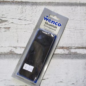 Schrägband Wenco schwarz Baumwolle 20mm 5m vorgefalzt - Woolnerd