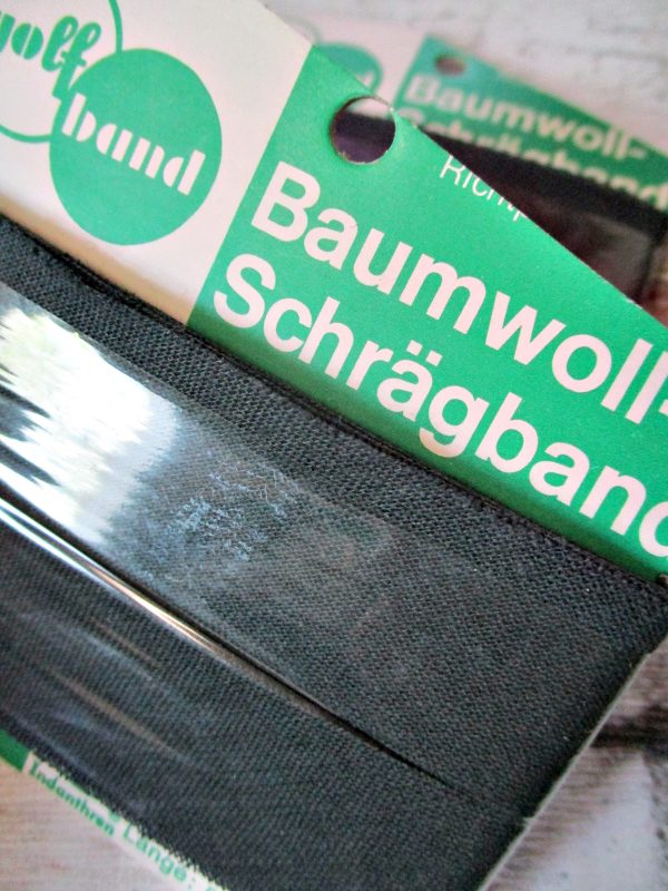 Schrägband golfband ungefalzt anthrazit Baumwolle Indanthren 24mm 5m - Woolnerd