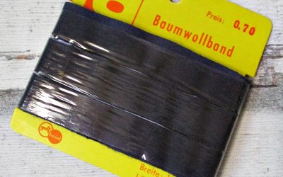 Baumwollband Haushaltsband schwarz1a golfband 15mm 5m - Woolnerd