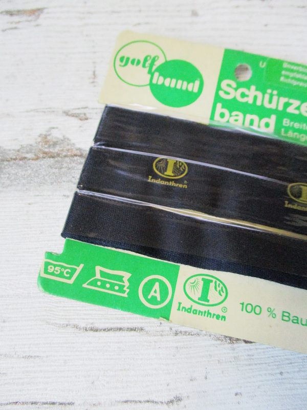 Haushaltsband Schürzenband golfband Indanthren Baumwolle dunkelblau 15mm - Woolnerd