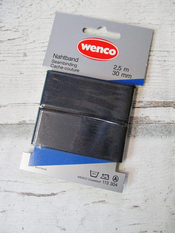 Nahtband Wenco-rot dunkelblau Baumwolle 30mm 250cm - Woolnerd