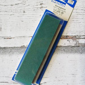 Schrägband Wenco dunkelgrün Baumwolle 24mm ungefalzt - Woolnerd