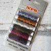Seide Kombipackung graublau goldbraun silbergrau dunkelolivgrün beerenrot lila - Woolnerd