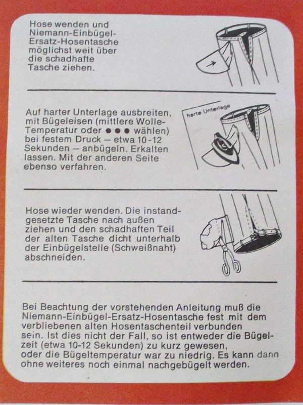 Einbügel-Ersatz-Hosentaschen 2 Stk. Niemann Anleitung - Woolnerd