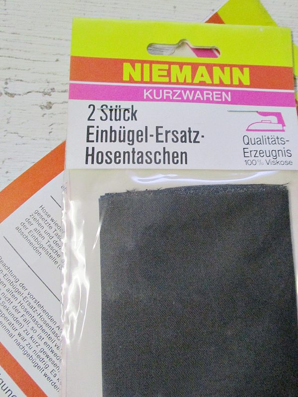 Einbügel-Ersatz-Hosentaschen 2Stk. Niemann anthrazit - Woolnerd