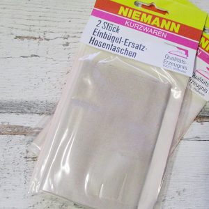 Einbügel-Ersatz-Hosentaschen 2Stk. Niemann beige - Woolnerd