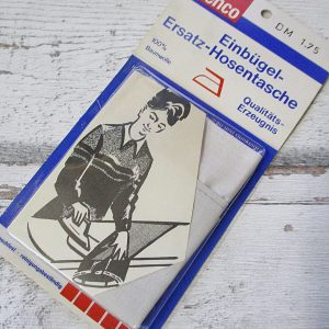 Ersatz-Hosentasche Einbügeln Wenco silbergrau - Woolnerd