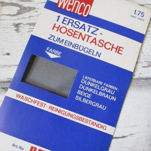 Ersatz-Hosentasche grau silbrig Wenco - Woolnerd