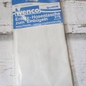 Ersatz-Hosentaschen Einbügeln Wenco weiß - Woolnerd