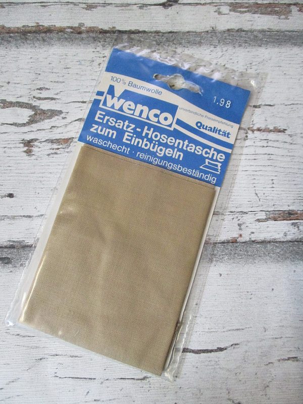 Ersatz-Hosentaschen Einbügeln beige Wenco - Woolnerd