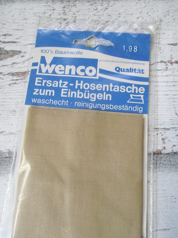 Ersatz-Hosentaschen Einbügeln beige Wenco - Woolnerd