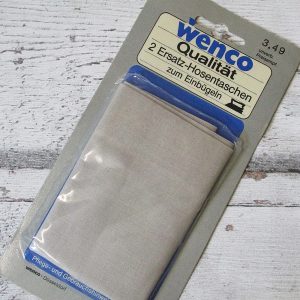 Ersatzhosentaschen Einbügeln silbergrau Wenco - Woolnerd