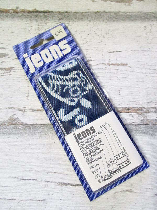 Jeansborte Baumwolle Vintage 70er dunkelblau silbergrau Jogging - Woolnerd