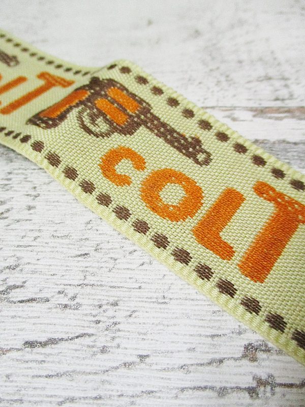 Jeansborte Polyacryl Vintage 70er beige orange braun COLT - Woolnerd