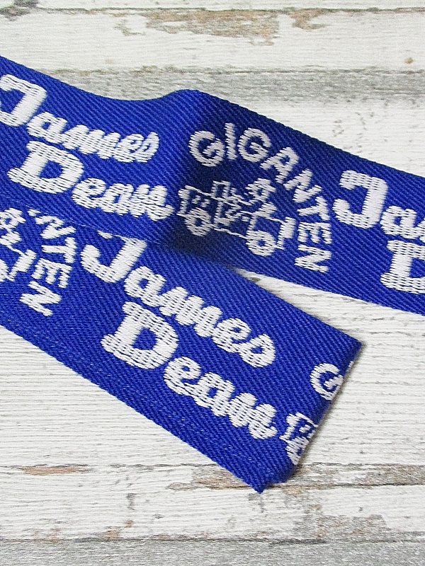 Jeansborte Polyacryl Vintage 70er blau weiß James_Dean Giganten - Woolnerd