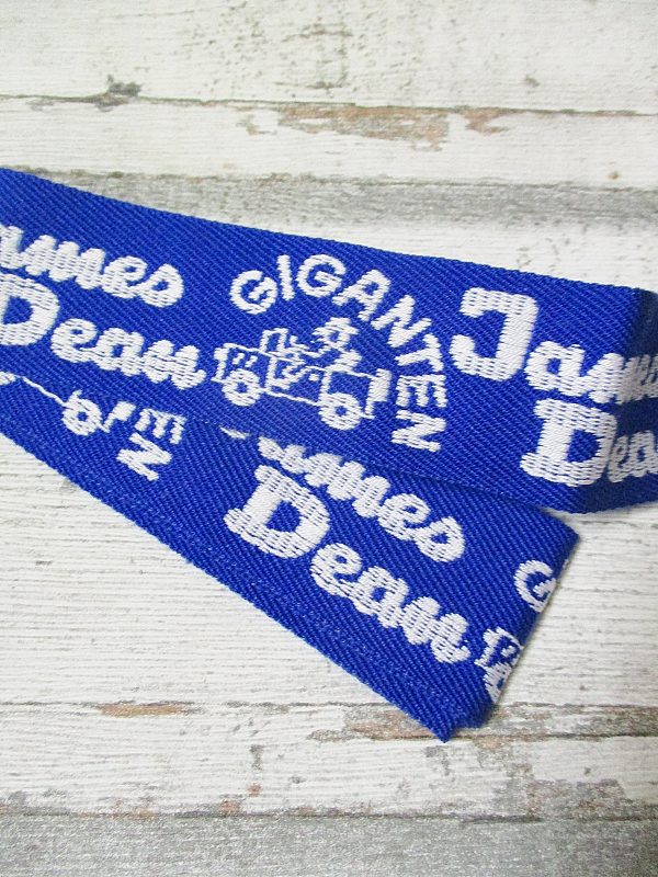 Jeansborte Polyacryl Vintage 70er blau weiß James_Dean Giganten - Woolnerd