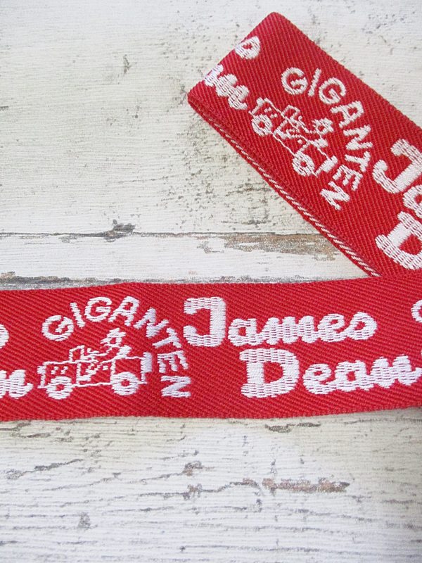Jeansborte Polyacryl Vintage 70er rot weiß James_Dean Giganten - Woolnerd