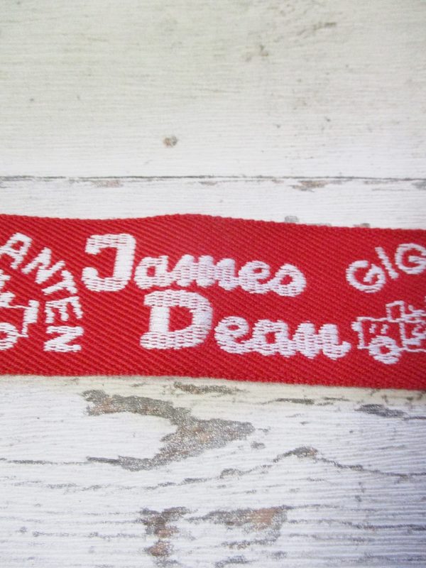 Jeansborte Polyacryl Vintage 70er rot weiß James_Dean Giganten - Woolnerd