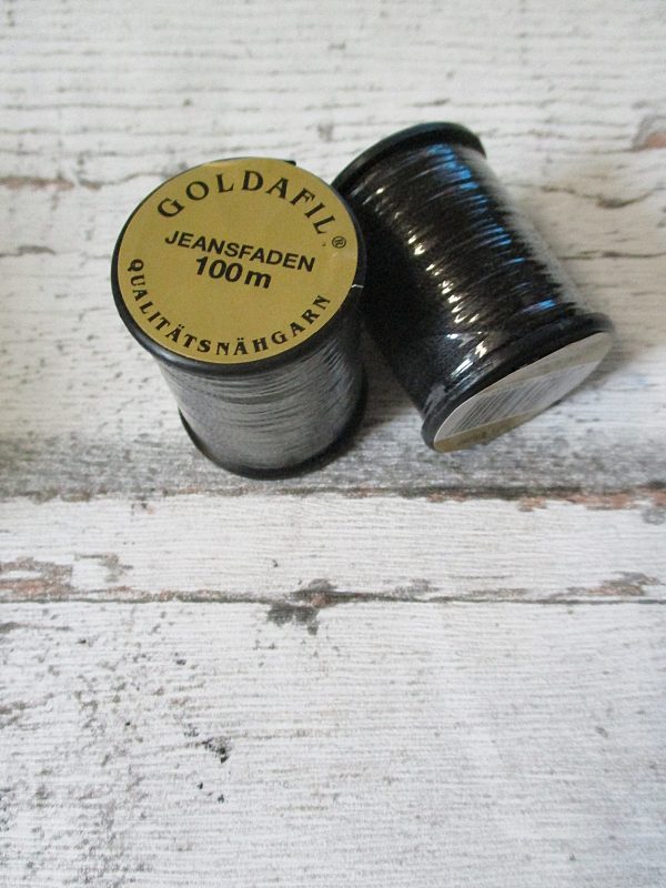 Jeansgarn Jeansfaden Goldafil Nylon 210D-2 100m schwarz - Woolnerd