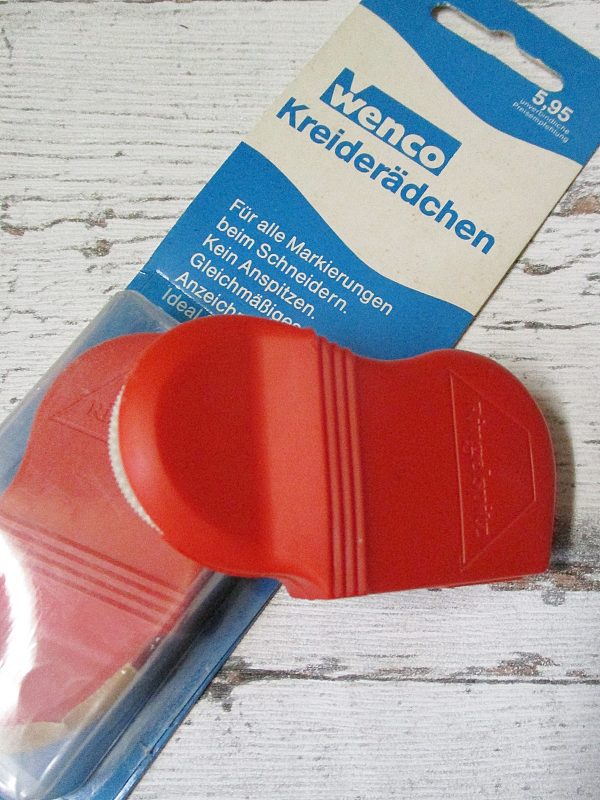 Kreiderädchen Ringelspitz Wenco rot Kreidepulver - Woolnerd