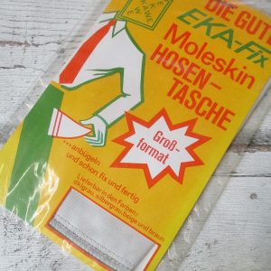 Moleskin Hosentasche EKA-Fix Großformat Anbügeln silbergrau - Woolnerd