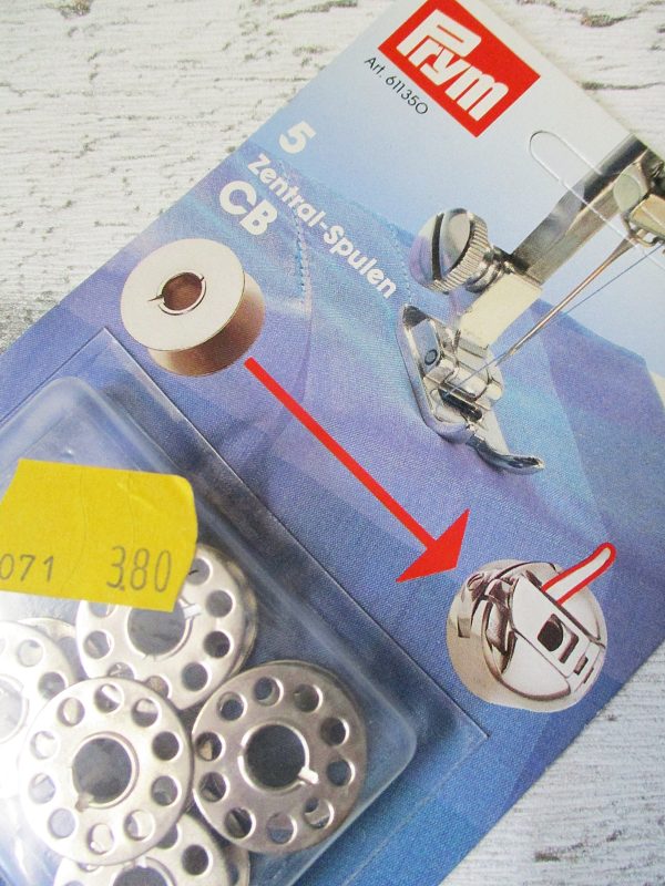 Nähmaschinenspulen Zentralspulen 5Stk. CB Prym Metall - Woolnerd