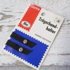 Trägerbandhalter PRYM schwarz 2Stk Druckknopf - Woolnerd