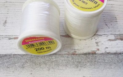 Garn Oberbarn Baumwollgarn weiß 200m NIEMANN Ne_50_3 mercerisiert farbecht gasiert - Woolnerd