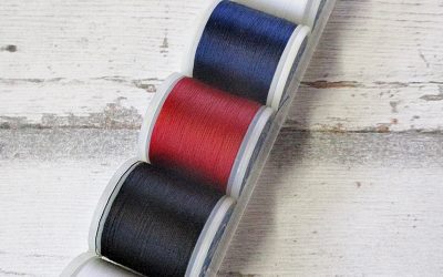 Garn Obergarn Set 200m 3fach Polyester extra_stark weiß schwarz rot blau - Woolnerd