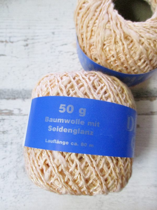 Wolle Diamantgarn Farbe_130 lachsrosa 66umwolle 34%Viskose Seidenglanz - Woolnerd